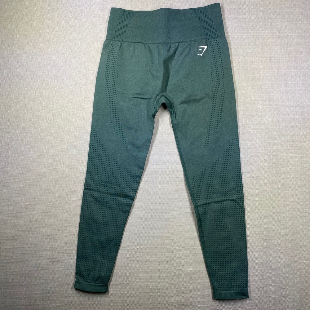 Gymshark Vital Seamless Leggings Green Marl High Waisted Medium